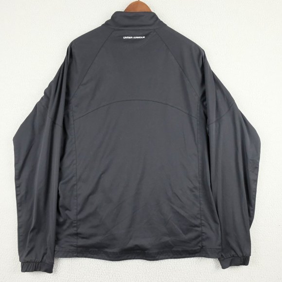 Under Armour Jacket Mens Medium Black All Season Lightweight Raglan Quarter Zip - Picture 5 of 8